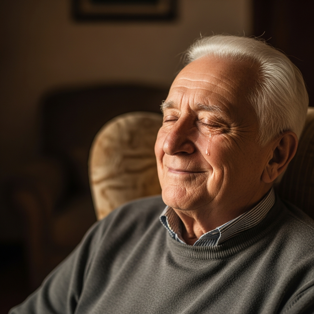 Un nonno ascolta un ricordo familiare